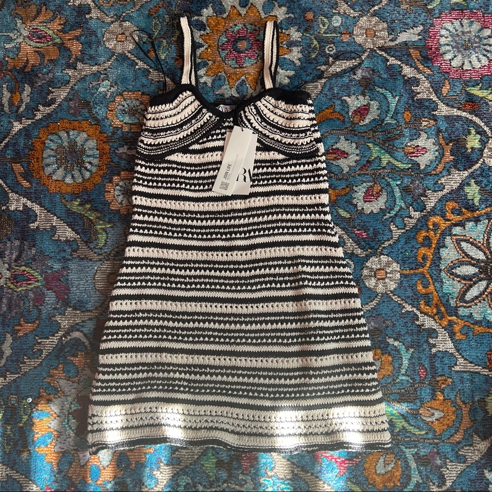 ZARA STRIPED KNIT DRESS - Picture 8 of 8